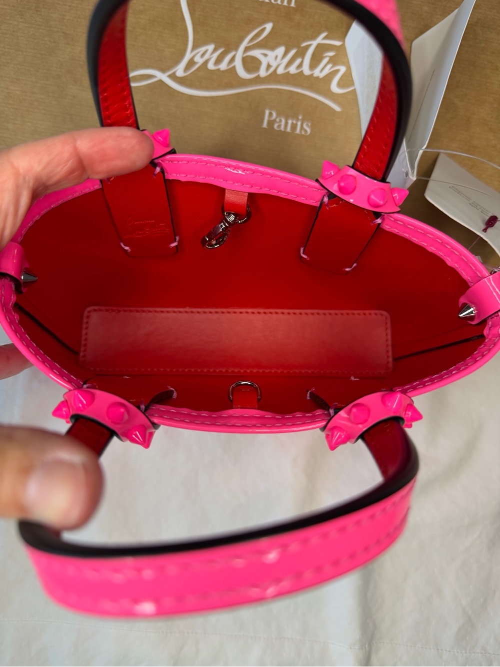 Christian Louboutin Nano Cabata Patent Tote - Picture 5 of 13